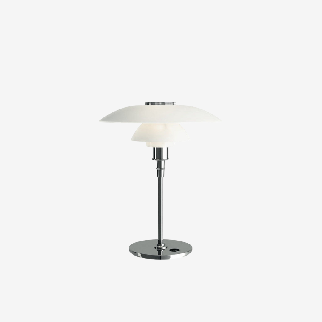 PH 4½-3½ glass bordlampe Hvit