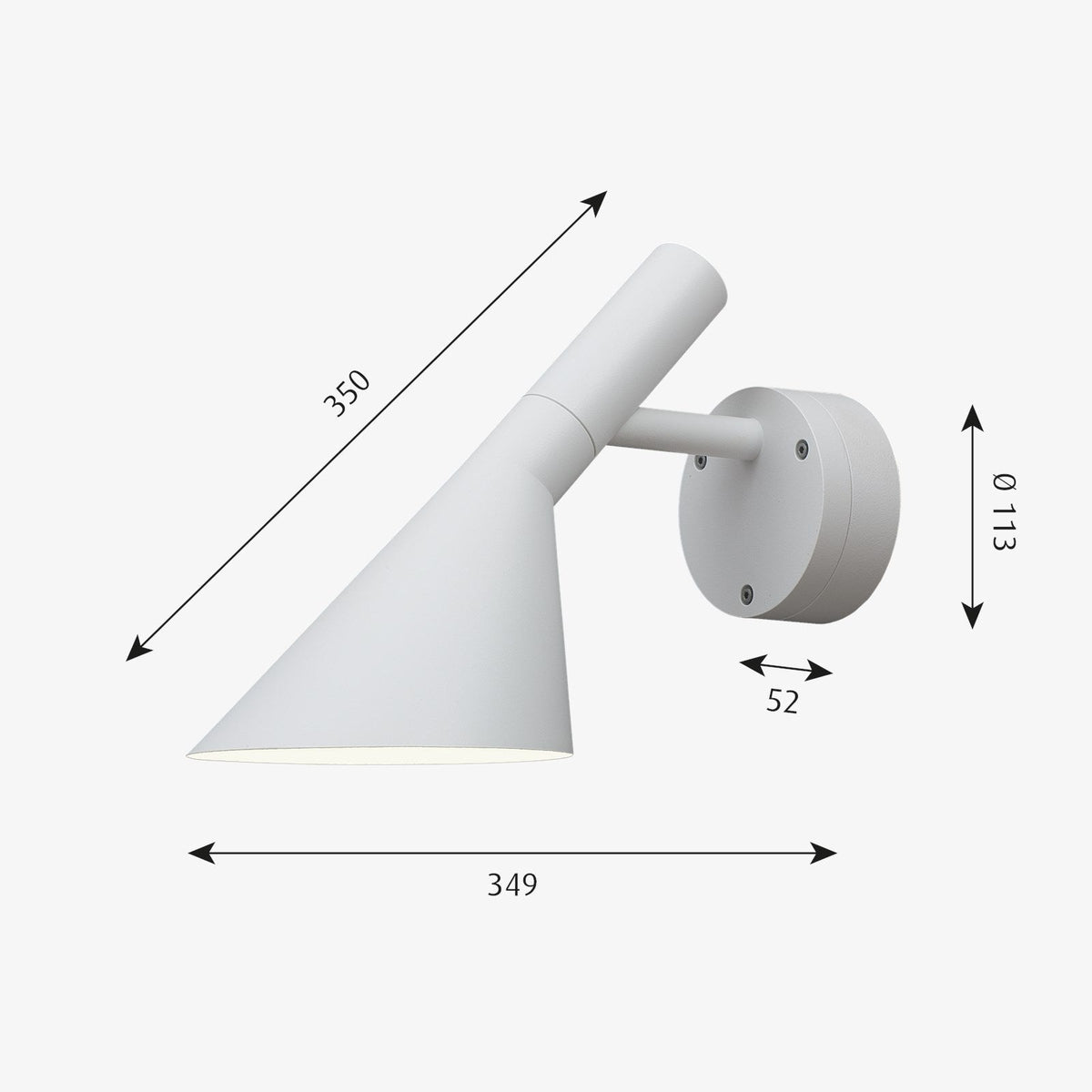 AJ 50 utendørs vegglampe