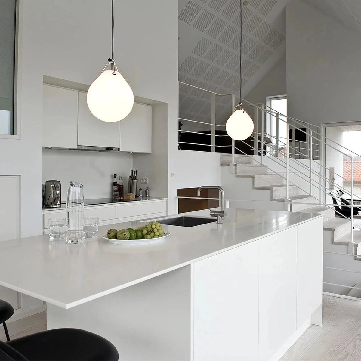 Moser taklampe Ø25 - Hvit - Hvit