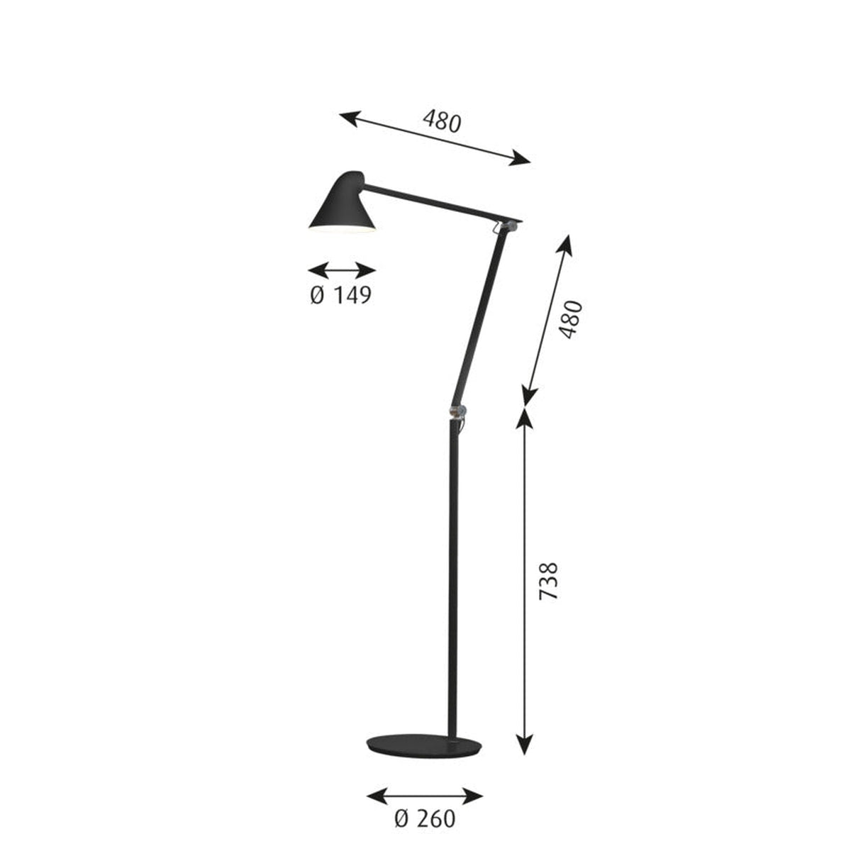 NJP gulvlampe