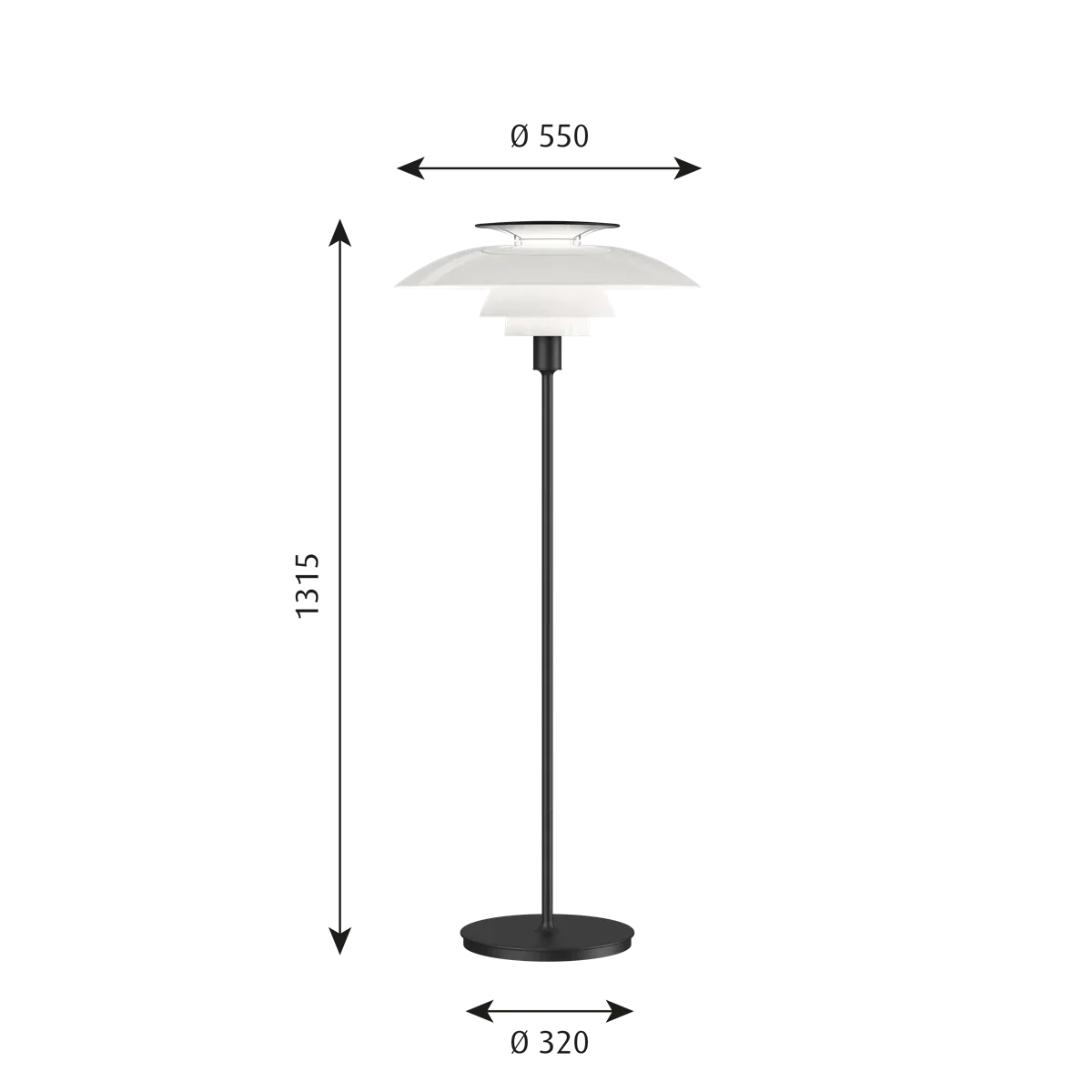 PH 80 gulvlampe