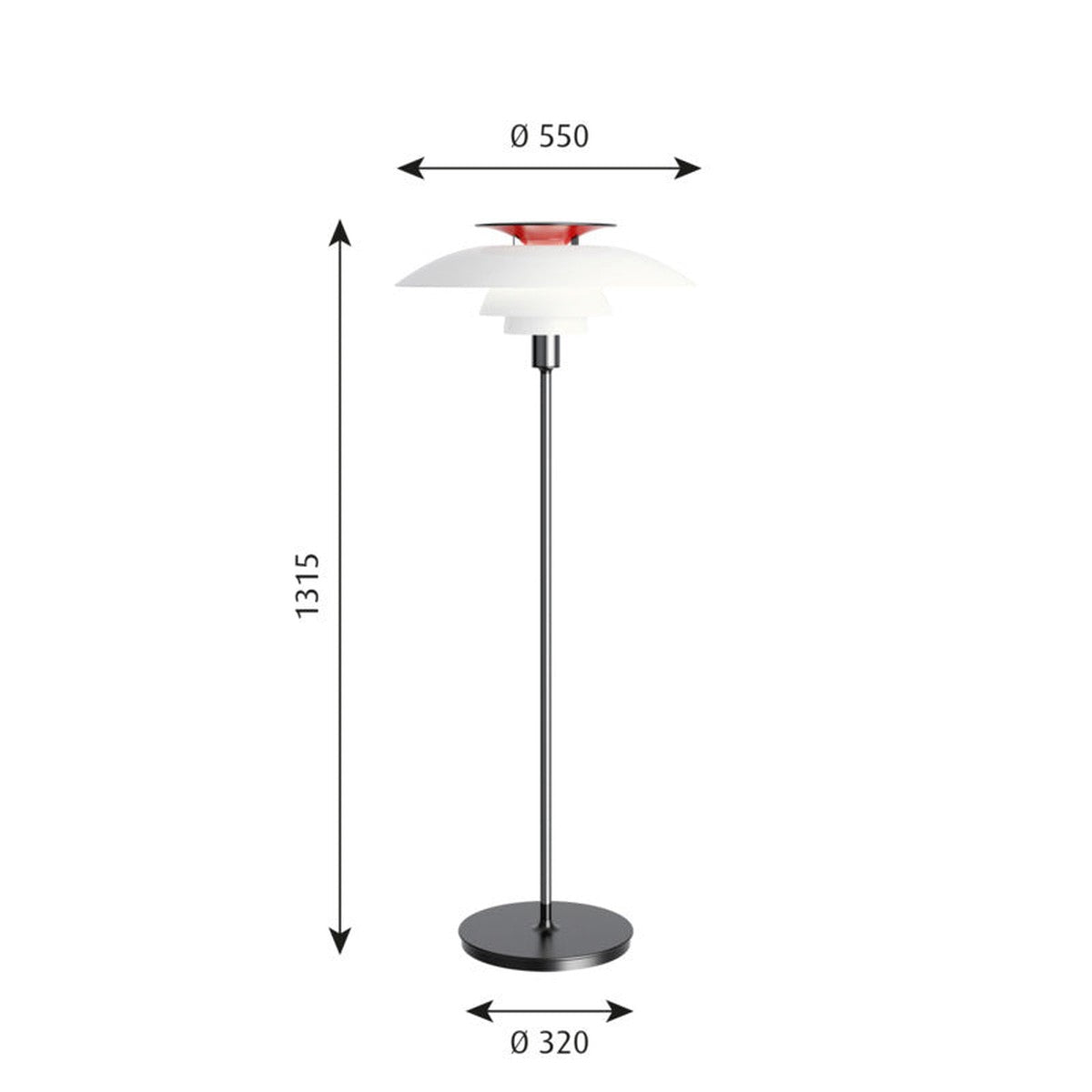 PH 80 gulvlampe