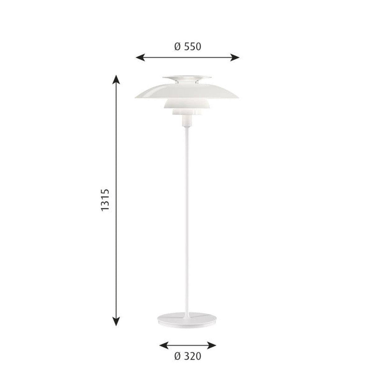PH 80 gulvlampe