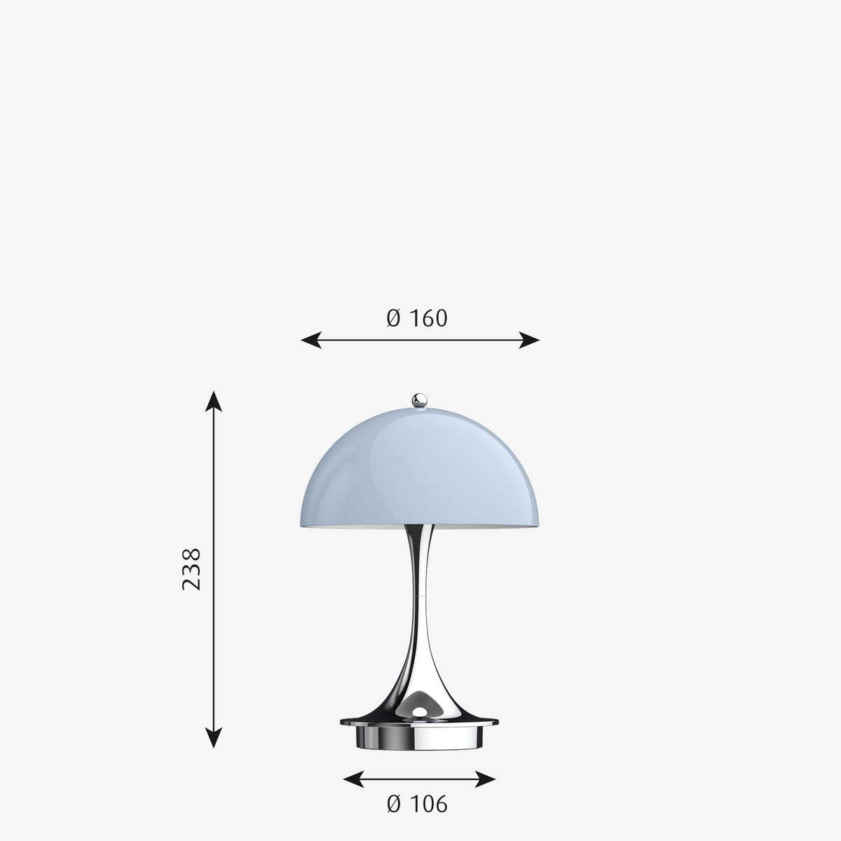 Panthella 160 portabel bordlampe