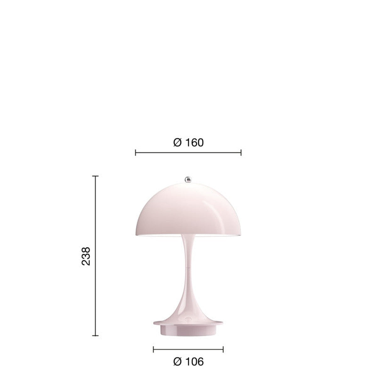 Panthella 160 portabel bordlampe