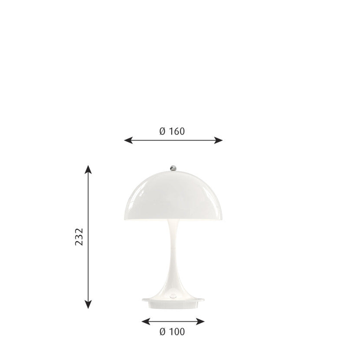 Panthella 160 portabel bordlampe