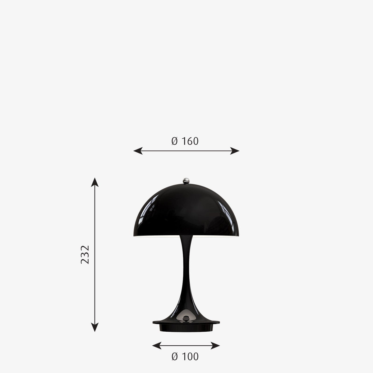Panthella 160 portabel bordlampe